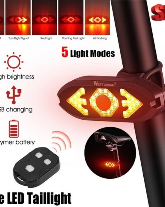 Bike LED Tail Light + Bell + Remote