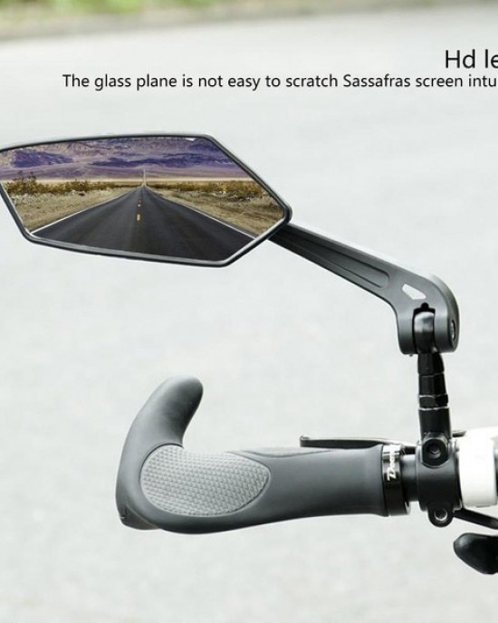 1 Pair Handlebar Mounted Reflector Bike Rear View Reflector 360 Degree Rotating Cycling