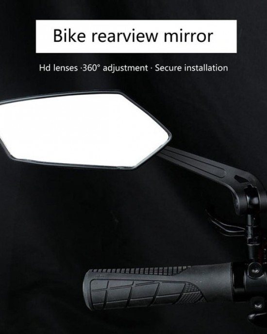 1 Pair Handlebar Mounted Reflector Bike Rear View Reflector 360 Degree Rotating Cycling