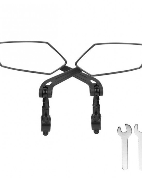 1 Pair Handlebar Mounted Reflector Bike Rear View Reflector 360 Degree Rotating Cycling
