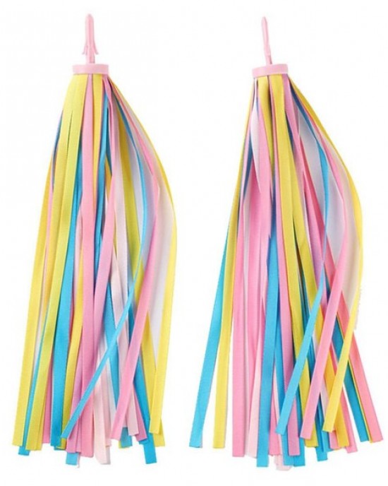 2pcs Kids Handlebar Streamers Ribbon Tassels Ribbons