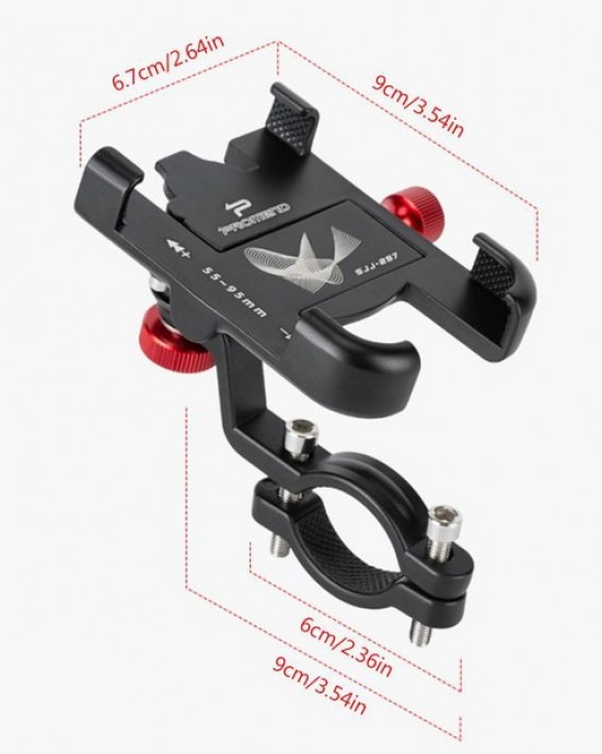 Bike Phone Holder 360¡ãRotatable Phone Clamps Non-slip Cycling Bracket