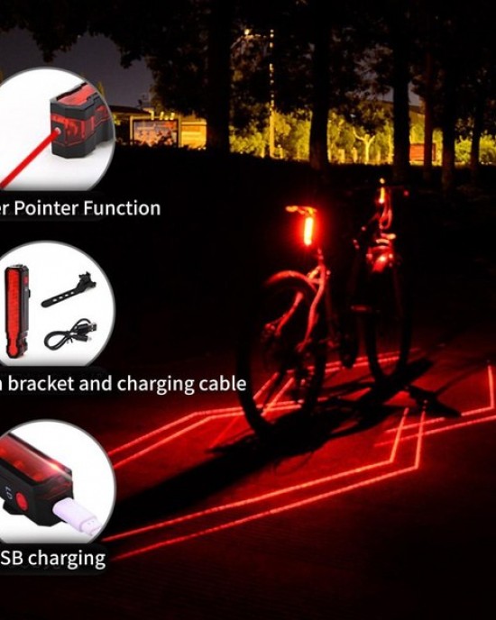 Powerful Light Tail Bike Light Wireless Remote Control Bike Rear Light Cycling Accessory