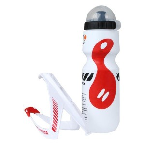 Carbon Fiber Mountain Bike Water Bottle Cage & Bottle Set, V-Design Cycling Accessory