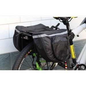 Dual Saddlebags for Rear Rack - Waterproof Bike Panniers for Cycling Gear