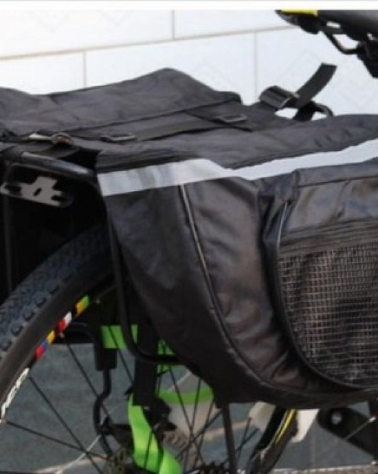 Dual Saddlebags for Rear Rack - Waterproof Bike Panniers for Cycling Gear