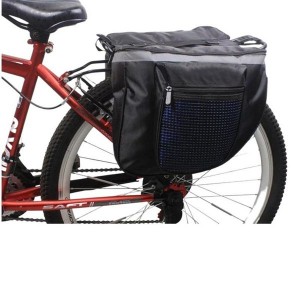 Dual Saddlebags for Rear Rack - Waterproof Bike Panniers for Cycling Gear