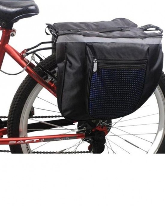 Dual Saddlebags for Rear Rack - Waterproof Bike Panniers for Cycling Gear