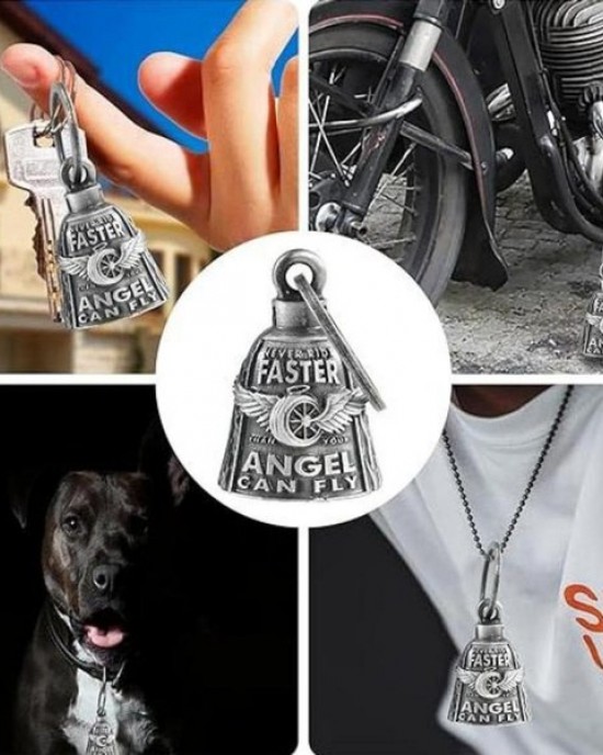 Lightweight Cycling Accessory Motorbike Key Holder Artistic Wing Pattern Lucky Charm