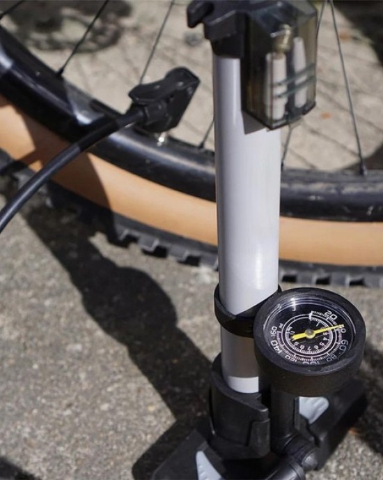 160PSI Floor Bike Pump with Gauge Inflators Manual Tire Pump Cycling Accessory