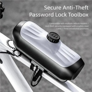 Waterproof Cycling Front Frame Bag 1L Large Capacity Antitheft Box Hard Shell Storage