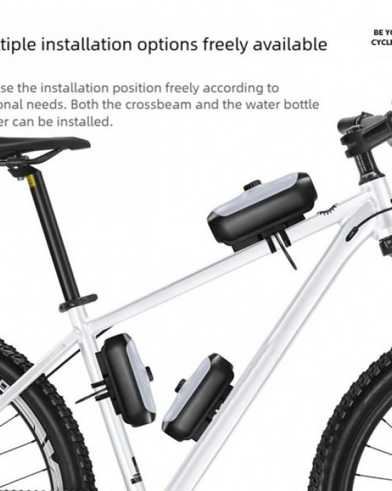Waterproof Cycling Front Frame Bag 1L Large Capacity Antitheft Box Hard Shell Storage
