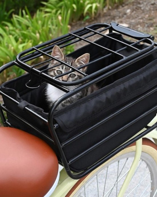 Durability Rear Mount Basket With Quickly Release Carrying Pet Front Mount Rear Bike