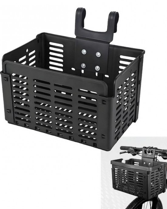 Foldable Basket Portable Road Bike Handlebars Front Storage Rack Multifunctional